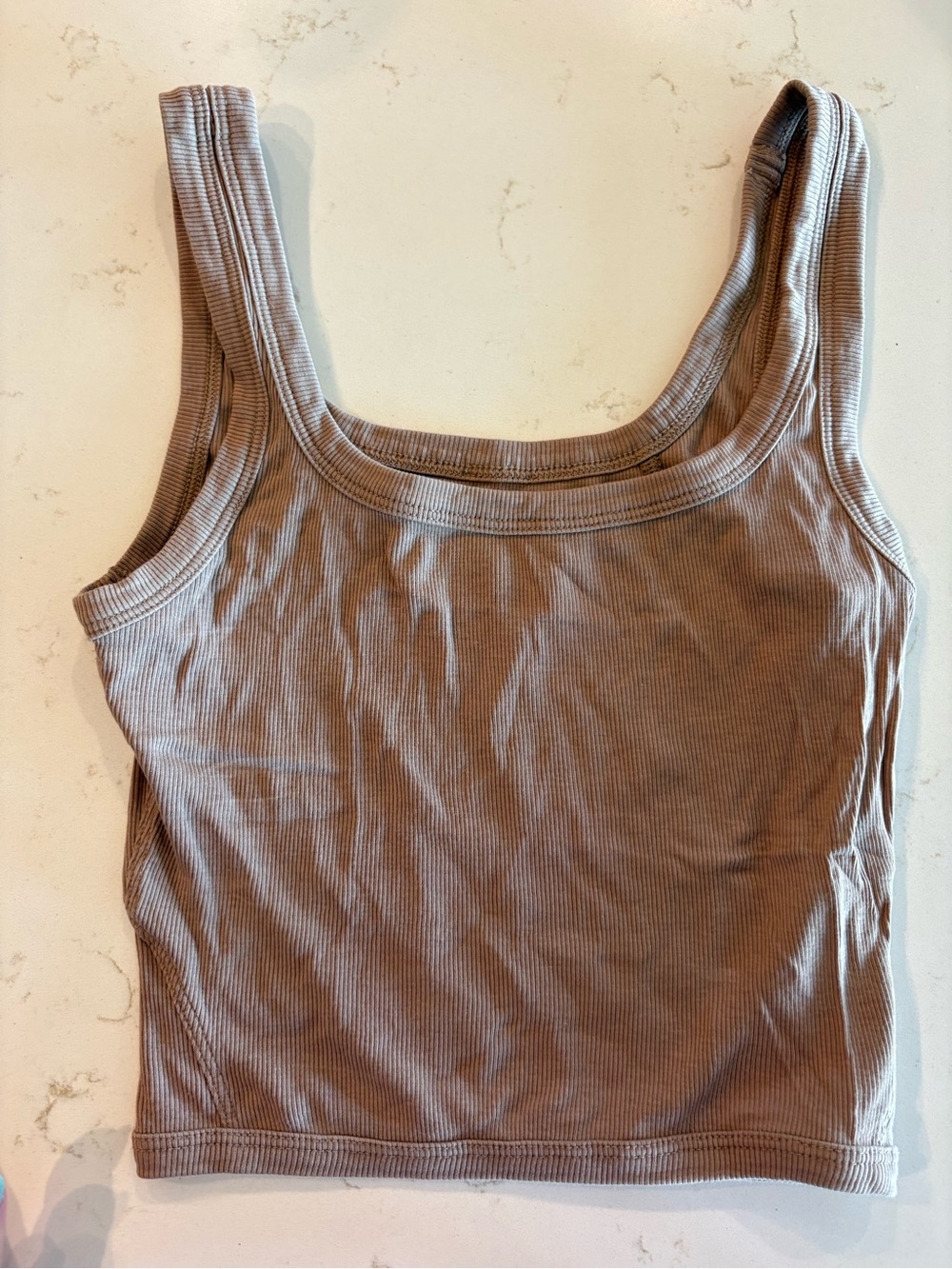 cotton crop tan tank/lululemon